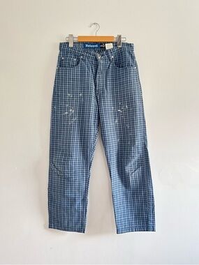 Vintage Levi's  SilverTab Blue Check Relaxed Fit Men's pants 30x26